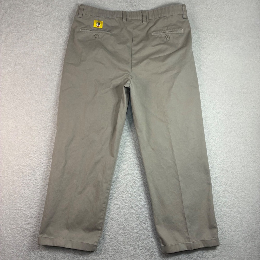 Vintage Duck Head Chino Pants Men 40x29 Beige Double Pleated Preppy Khaki Cotton